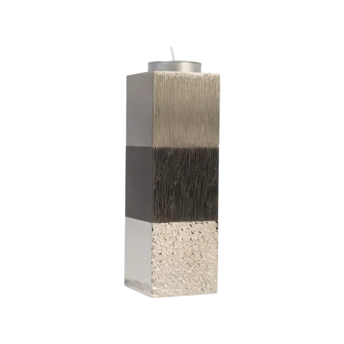 Square MEZ candleholder les chromes 3 modules