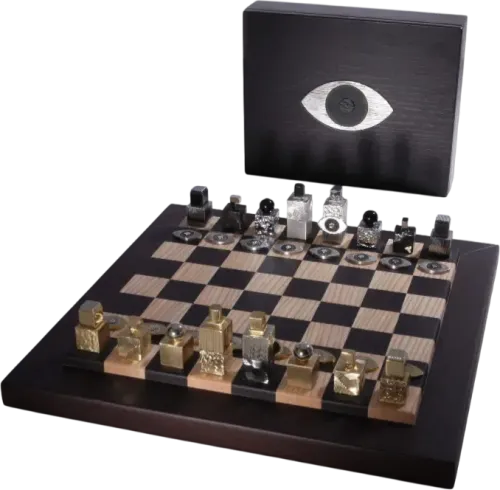 Chessboard EYE box set silver
