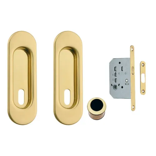 Oval keyhole recessed kit 128x36mm