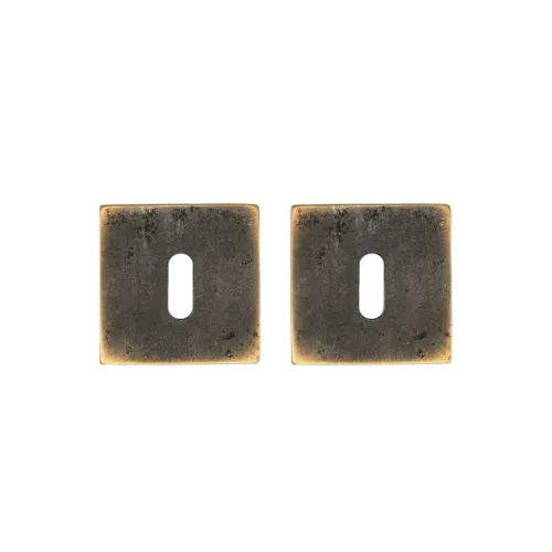 Square keyhole escutcheon Bronze 55x55mm