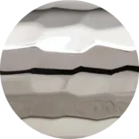 Polished Nickel hammered